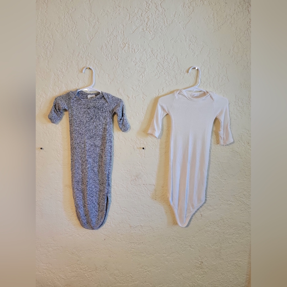 Unisex Baby Gown Bundle 0-3 Months- Angel Dear and Aden & Anais